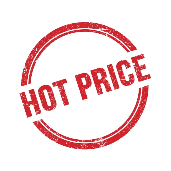Hot Price Text Napsaný Červené Grungy Vintage Kulaté Razítko — Stock fotografie
