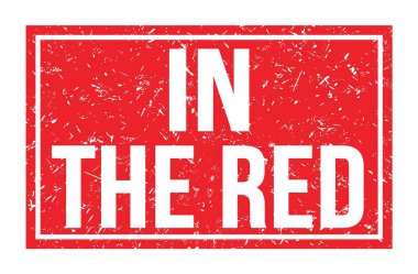 Kırmızıda, kırmızı dikdörtgen mühür işareti üzerine yazılmış kelimeler