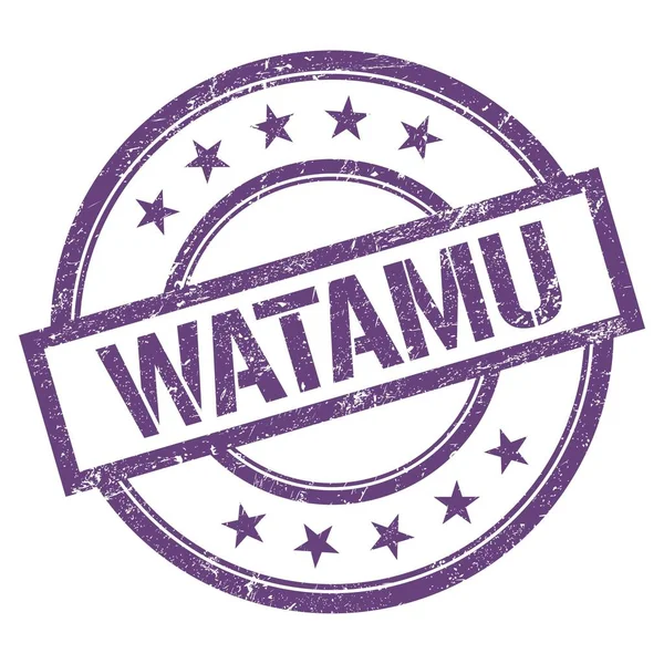 Watamu Szöveg Írt Lila Lila Kerek Évjárat Gumibélyegző — Stock Fotó