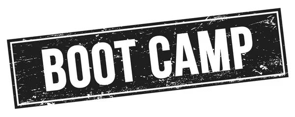 Boot Camp Text Black Grungy Rectangle Stamp Sign — Stock Photo, Image