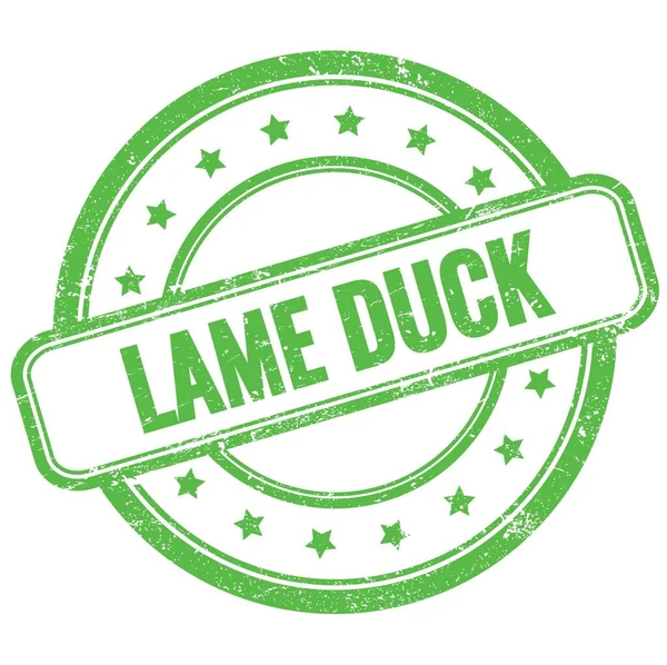 Lame Duck Tekst Zielony Vintage Grungy Okrągły Stempel Gumowy — Zdjęcie stockowe