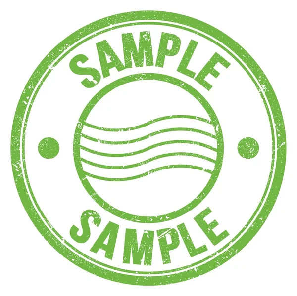 Sample Word Written Green Postal Stamp Sign — Stock Photo, Image