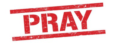 Kırmızı grungy dikdörtgen işareti üzerinde dua metni.