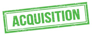 Yeşil grungy vintage dikdörtgen damgalı ACQUISION metin.