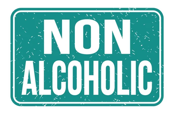Niet Alcoholiek Woorden Geschreven Blauwe Rechthoek Stempel Teken — Stockfoto