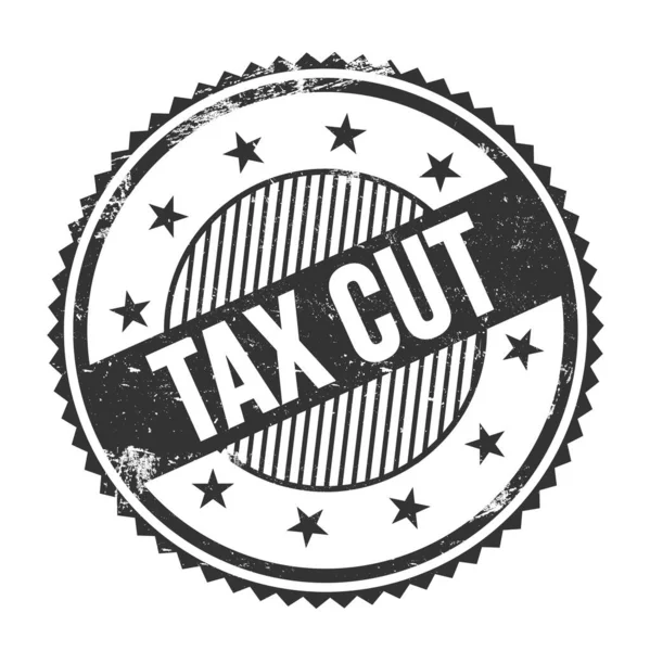 Tax Cut Tekst Geschreven Zwart Grungy Zig Zag Randen Rond — Stockfoto