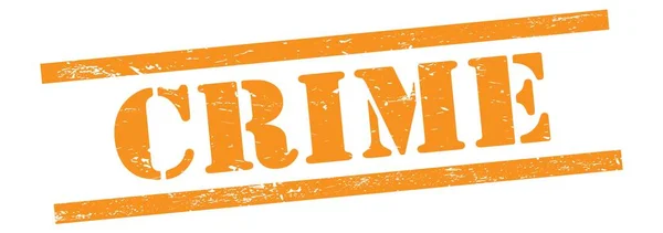 Crime Tekst Oranje Grungy Vintage Rubber Stempel — Stockfoto