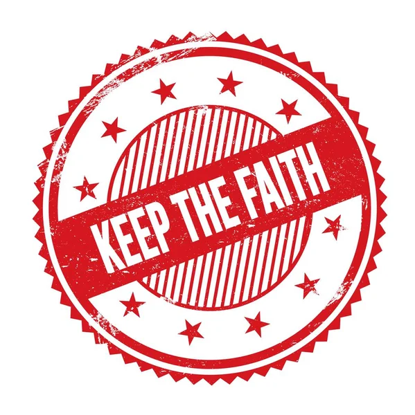 Keep Faith Text Geschrieben Auf Rotem Grungy Zick Zack Rand — Stockfoto