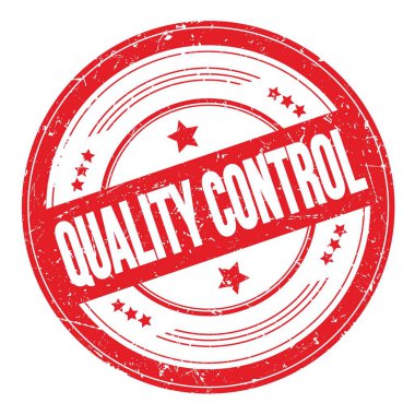 Kırmızı yuvarlak kirli desen damgalı Kalifiye Kontrol metni.