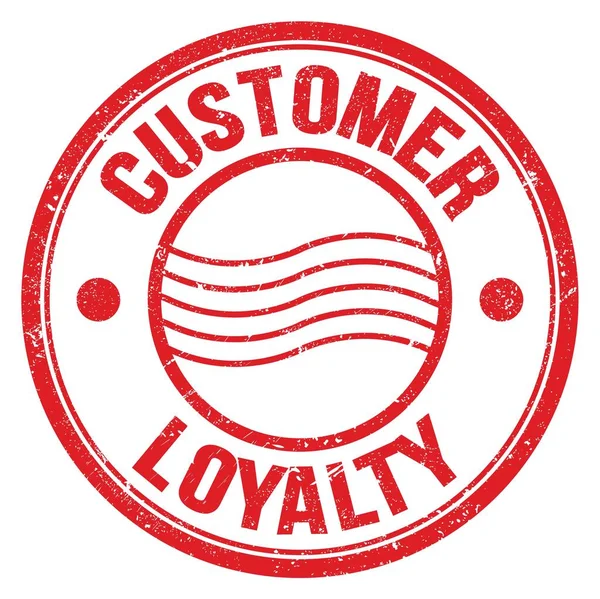 Cliente Loyalty Texto Escrito Rojo Redondo Sello Postal — Foto de Stock