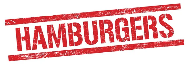 Hamburgers Κείμενο Κόκκινο Grungy Ορθογώνιο Σήμα Σφραγίδα — Φωτογραφία Αρχείου