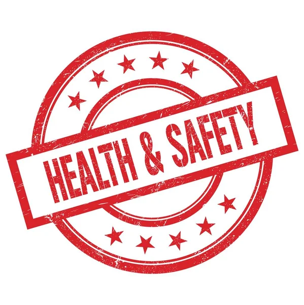 Health Safety Text Written Red Vintage Rubber Stamp — Stock Photo, Image