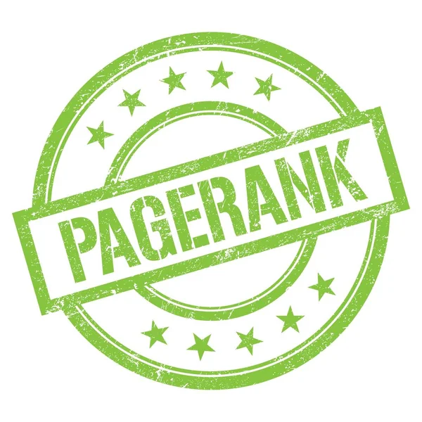 Pagerank Tekst Napisany Zielonym Okrągłym Stemplu Kauczukowym Vintage — Zdjęcie stockowe