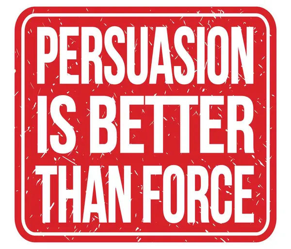 Persuasion Jobb Mint Force Piros Bélyegzőre Írt Szöveg — Stock Fotó