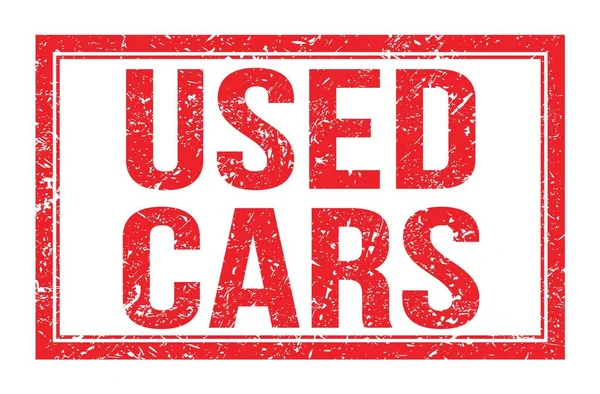 Used Cars Слова Написанные Знаке Красного Прямоугольника — стоковое фото