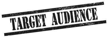 Siyah grungy dikdörtgen vintage damga üzerinde TARGet AUDIENCE metin.