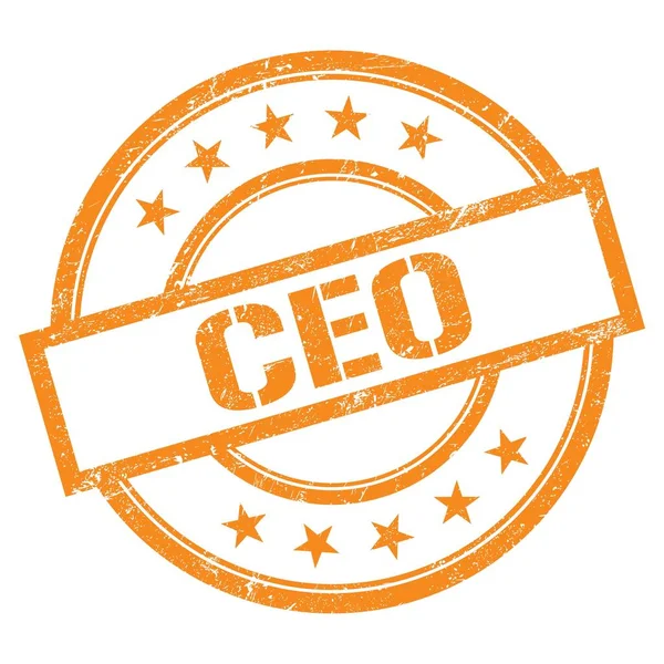 Ceo Text Written Orange Vintage Rubber Stamp — 图库照片