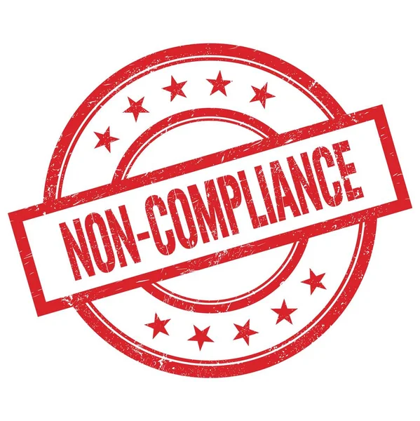 Non Compliance Text Written Red Vintage Rubber Stamp — Stock Photo, Image