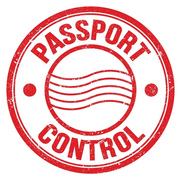 Passport Control Text Written Red Postal Stamp Sign — Stock Photo, Image