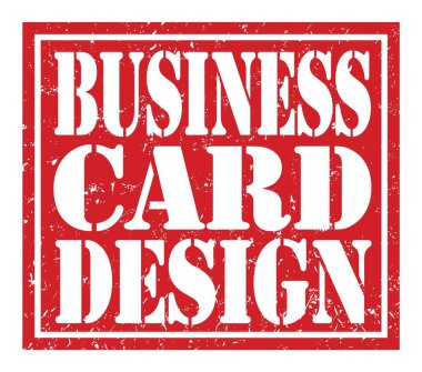 BÜYÜK Kart DESIGN, kırmızı pul üzerine yazılmış kelimeler