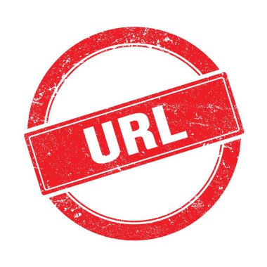 Kırmızı grungy yuvarlak vintage damga üzerindeki URL metni.