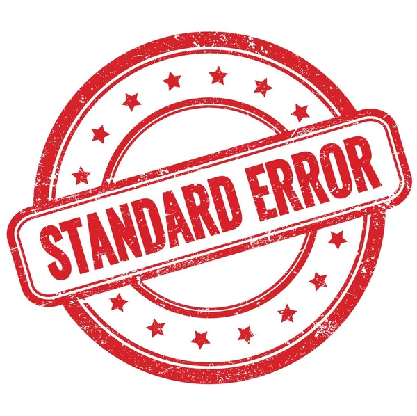Standard Error Szöveg Piros Évjáratú Koszos Kerek Gumibélyegző — Stock Fotó