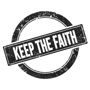 Siyah yuvarlak vintage damga üzerinde FAITH metin tutun.