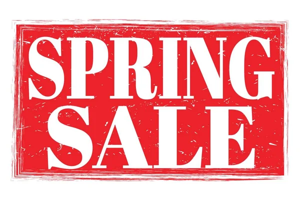 Spring Sale Word Writed Red Grungy Stamp Sign — ストック写真
