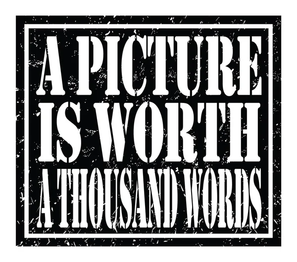 Picture Worth Thousand Words Words Written Black Stamp Sign — Stock Photo, Image