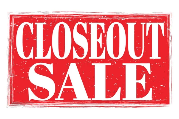 Closeout Sale Words Written Red Grungy Stamp Sign — Stock Photo, Image