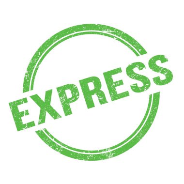 Yeşil grungy vintage yuvarlak pul üzerine yazılmış Express metin.
