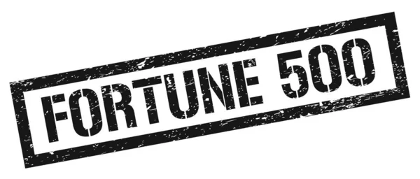 Fortune 500 Black Grungy Rectangle Stamp Sign — Stock Photo, Image