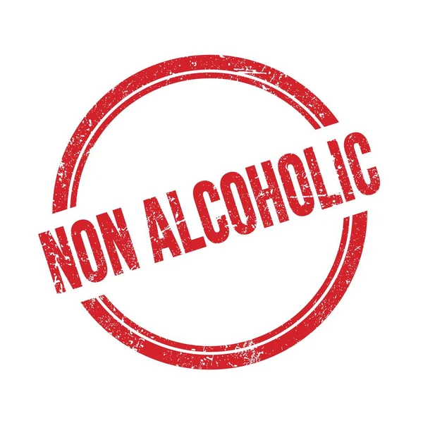 Niet Alcoholic Tekst Geschreven Rode Grungy Vintage Ronde Stempel — Stockfoto