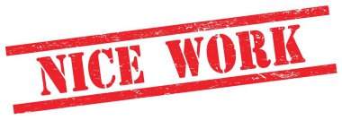 Kırmızı grungy dikdörtgen vintage damga üzerinde güzel çalışma metni.