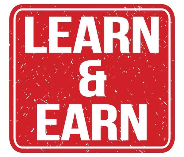 EARN & EARN, kırmızı vintage mühür işareti üzerine yazılmış metin