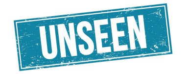 Mavi grungy dikdörtgen damga işareti üzerinde görülmemiş metin.