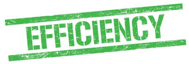 Yeşil grungy dikdörtgen damga işareti üzerinde EFFICIENCY metin.