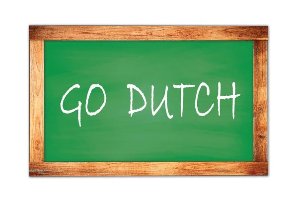 Teks Dutch Ditulis Pada Bingkai Kayu Hijau Papan Tulis Sekolah — Stok Foto
