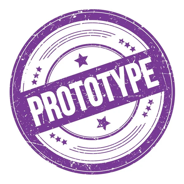 Menekşe çivit rengi yuvarlak desen damgalı PROTOTYPE metni.