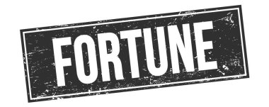 Siyah grungy dikdörtgen damga işareti üzerine FortTUNE metni.
