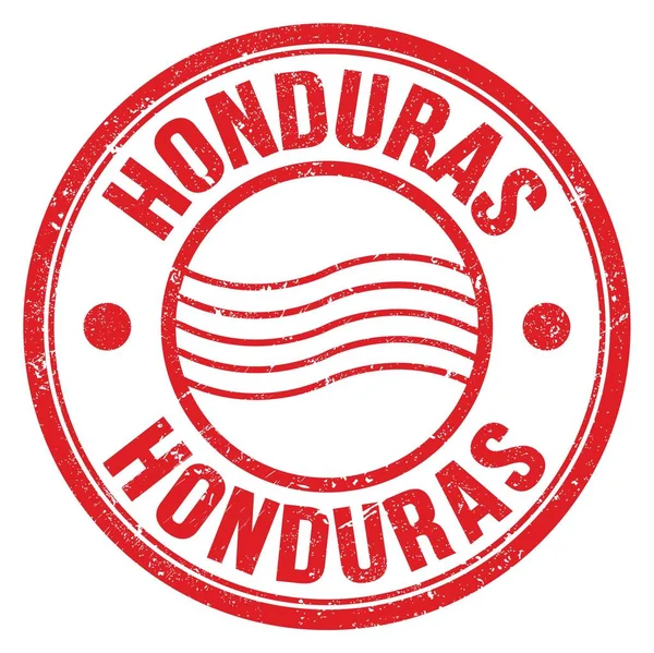 Kırmızı yuvarlak posta damgası üzerine yazılmış HONDURAS sözcüğü