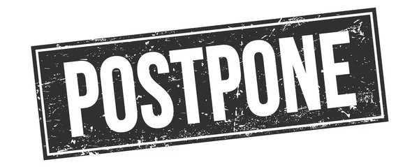 Postpone Κείμενο Μαύρο Grungy Ορθογώνιο Σήμα Σφραγίδα — Φωτογραφία Αρχείου