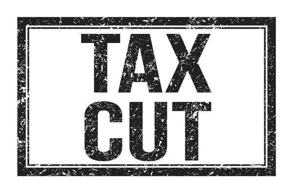 Tax Cut Palavras Escritas Sinal Carimbo Retângulo Preto — Fotografia de Stock