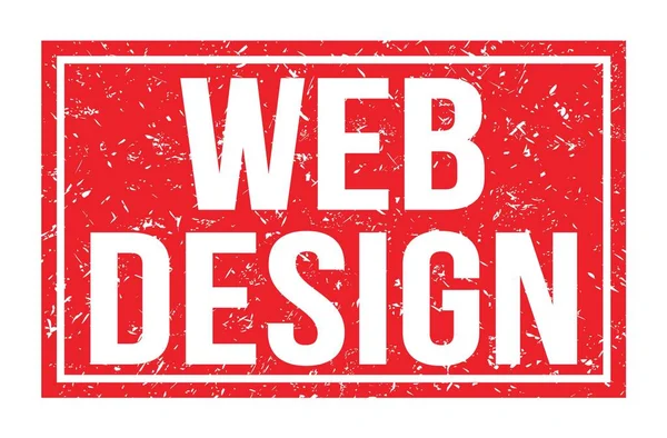 Web Design Mots Écrits Sur Écriteau Rectangle Rouge — Photo
