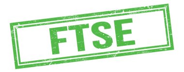 Yeşil grungy vintage dikdörtgen damgalı FTSE metni.