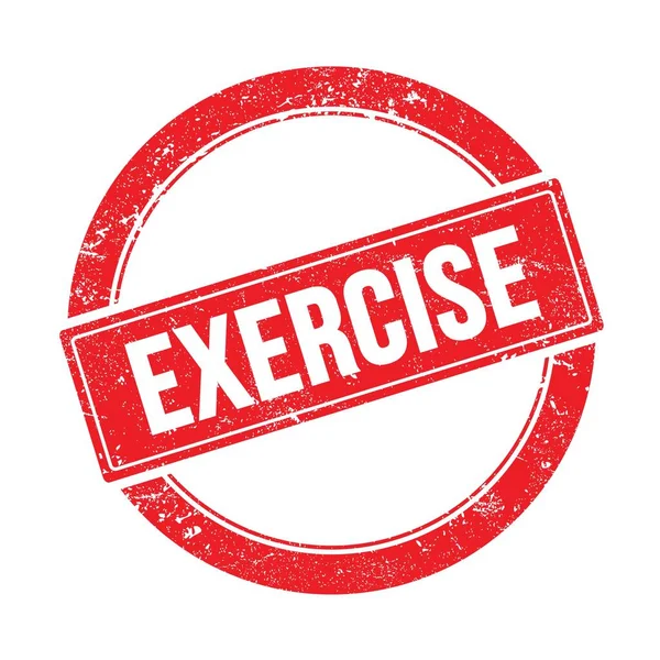 Exercise Text Red Grungy Vintage Stamp — Stock Photo, Image