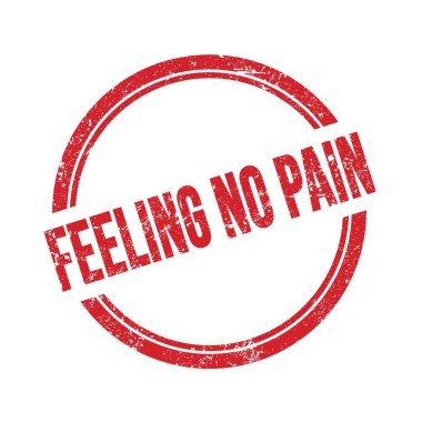 Kırmızı grungy vintage yuvarlak damga üzerine yazılmış Acısız metin.