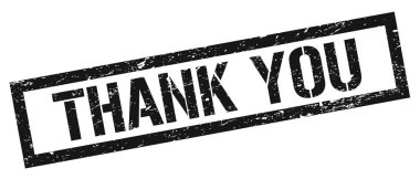 Teşekkür ederim. Pis siyah dikdörtgen damga işareti..