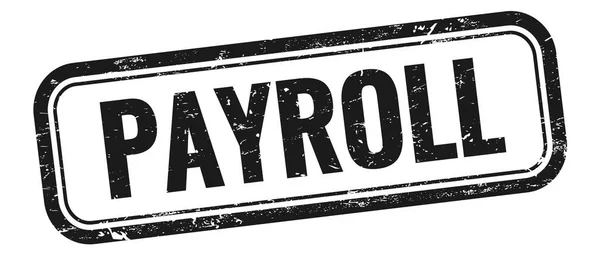 Payroll Text Auf Schwarzer Grungy Vintage Rechteck Marke — Stockfoto