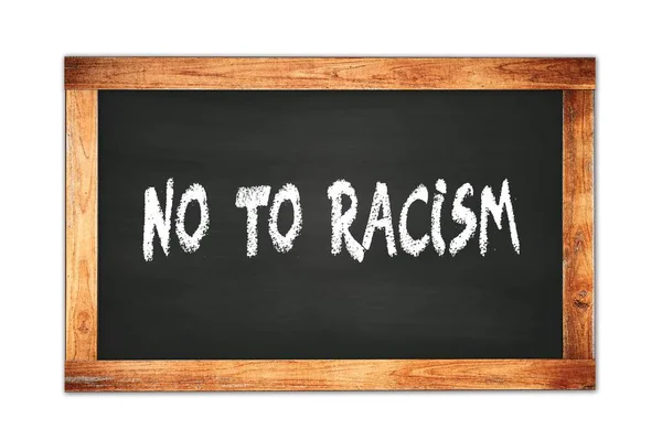 Não Para Racismo Texto Escrito Quadro Madeira Preto Escola Quadro — Fotografia de Stock
